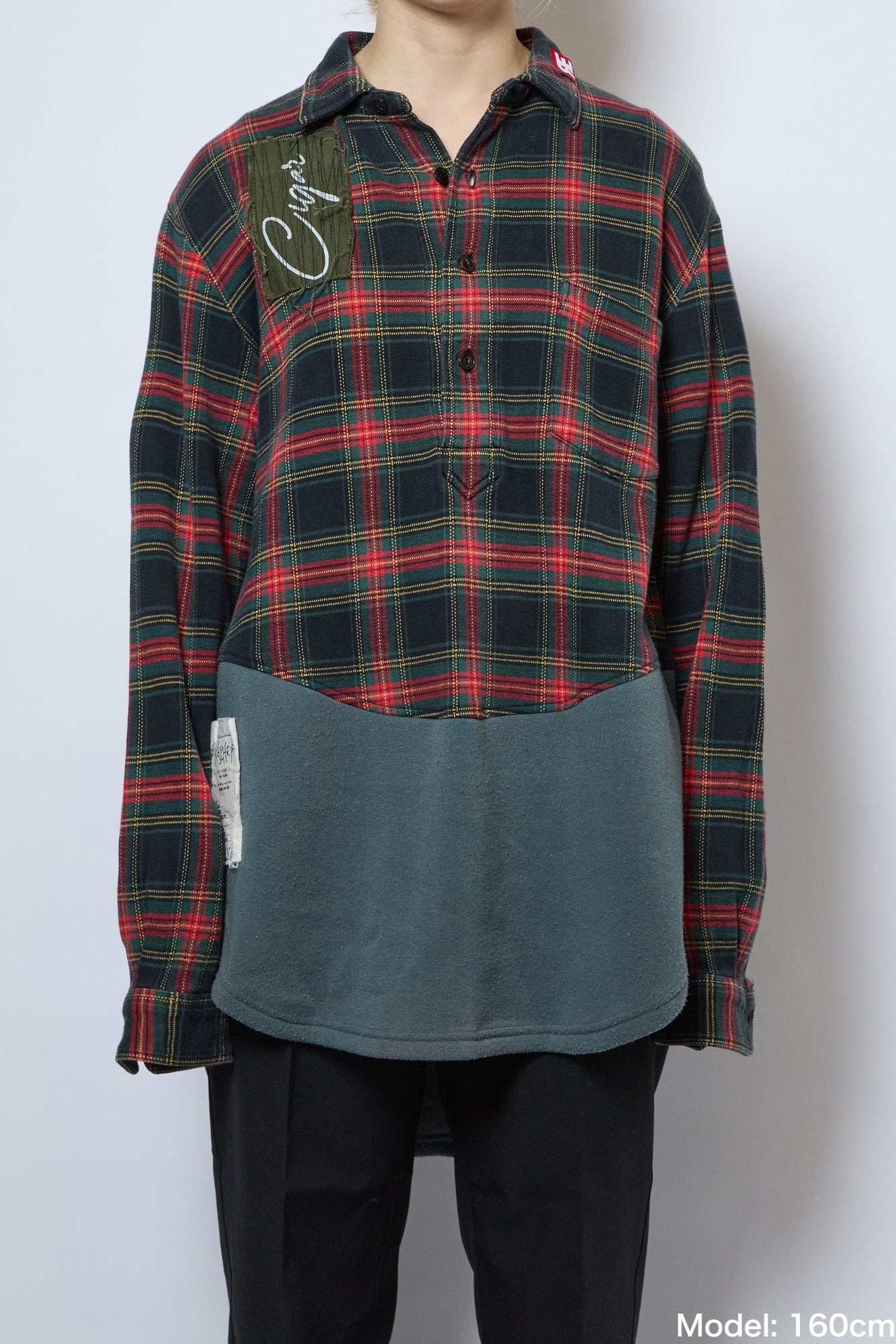 SWEAT-PANEL TUNIC SHIRT