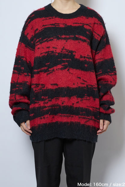 DISTORTED STRIPE KNIT