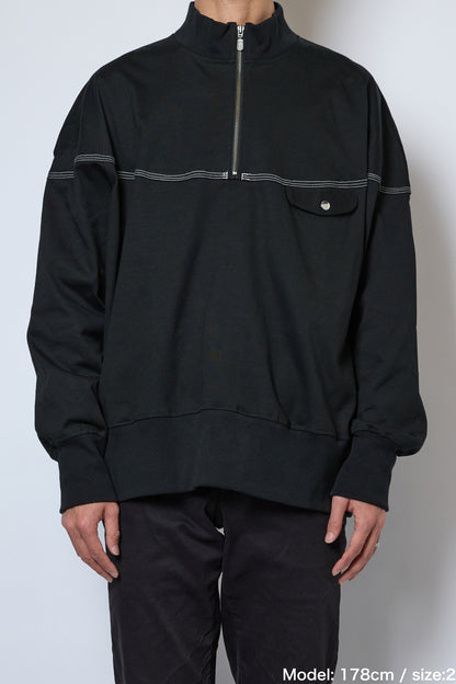 ROUND CUT HALF ZIP TOPS