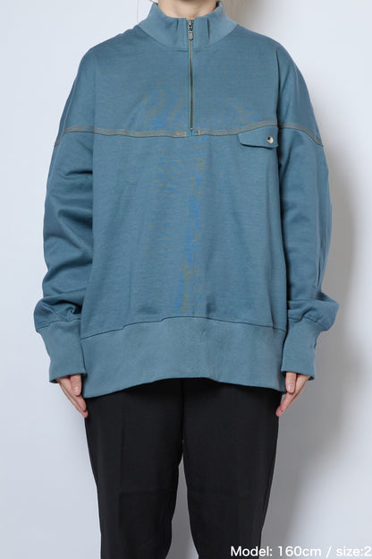 ROUND CUT HALF ZIP TOPS