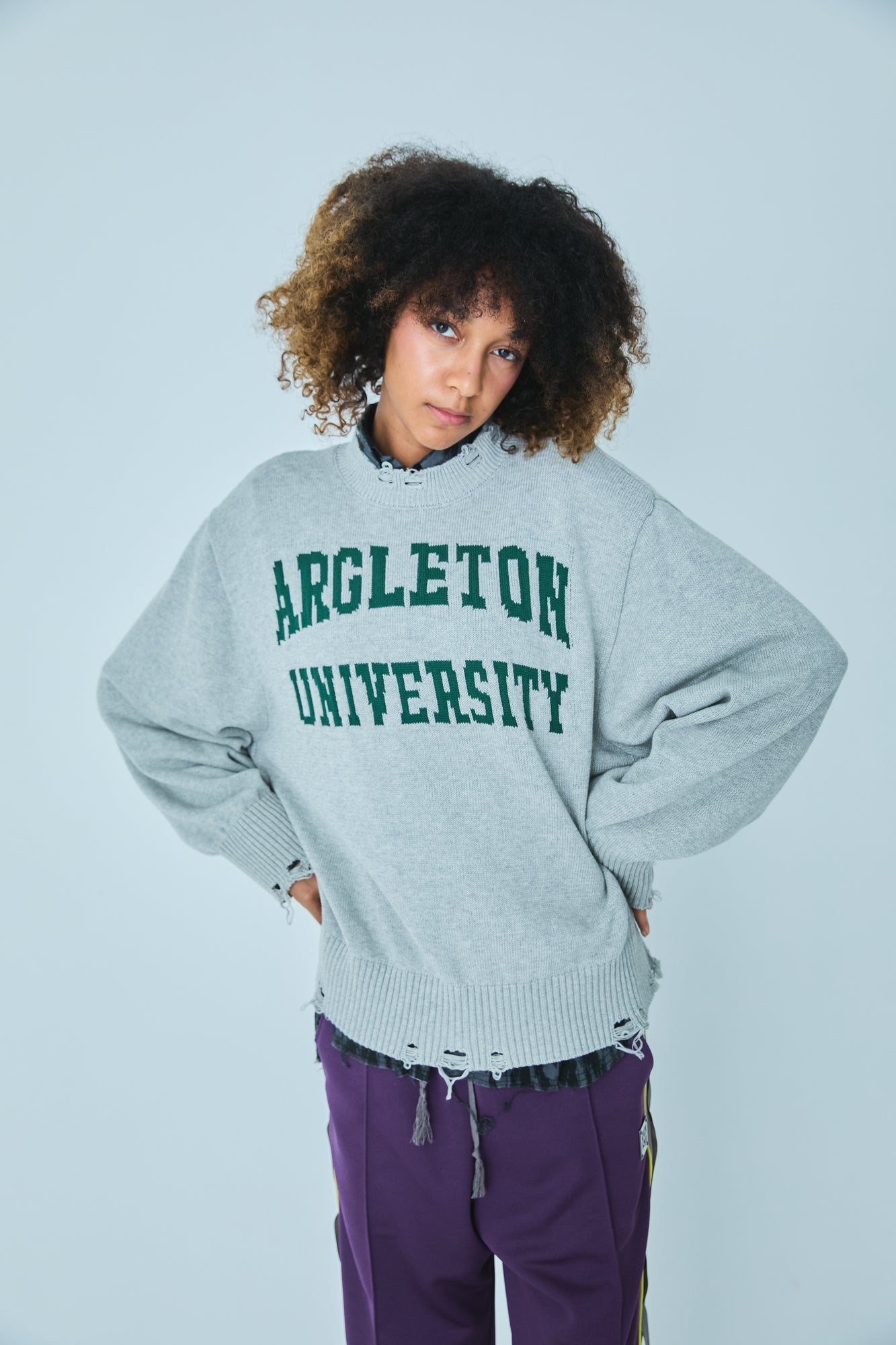 FAUX SWEATSHIRT KNIT