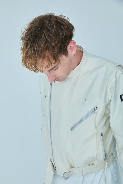 COTTON LINEN RIDERS JACKET