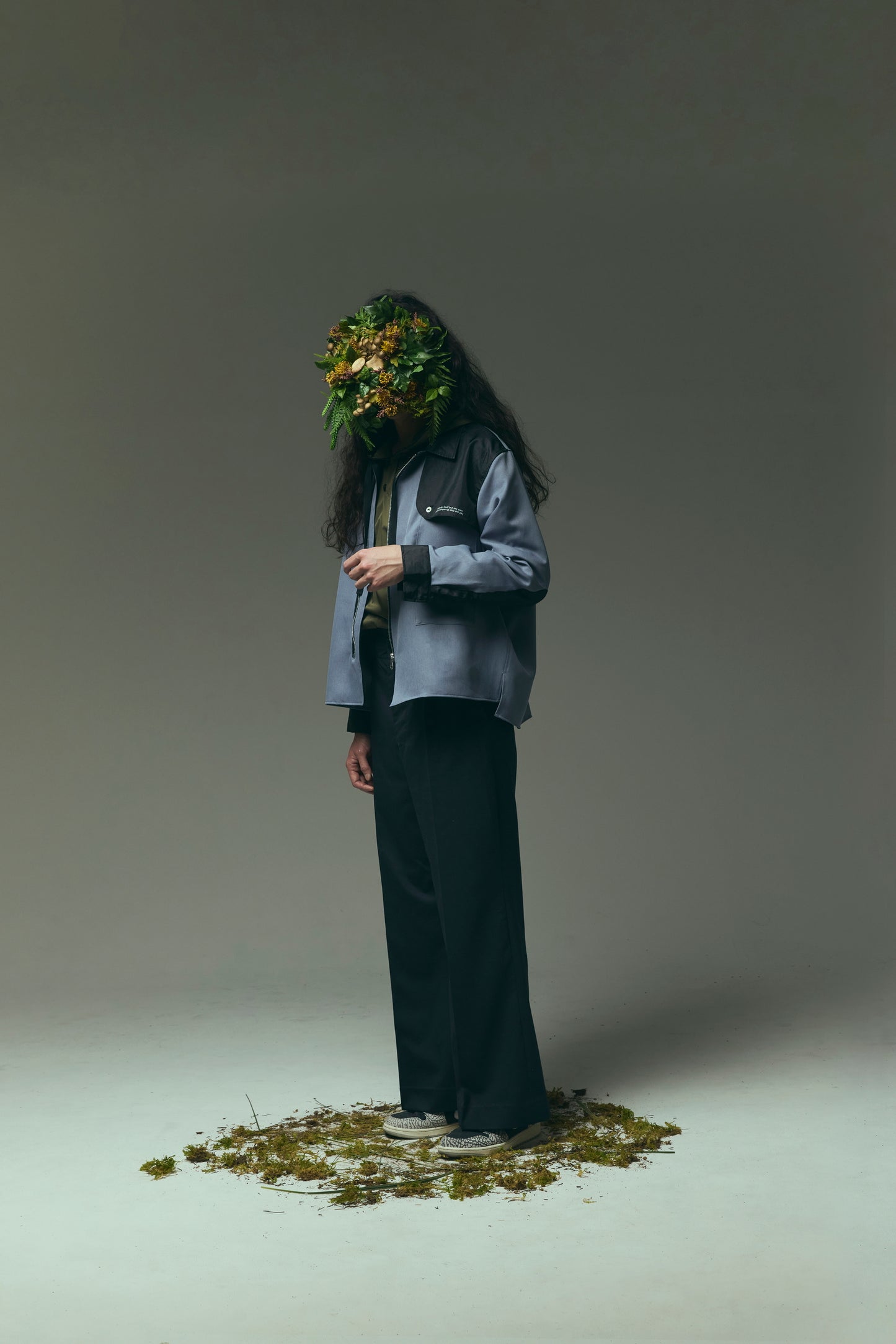 FLAP OP COLLAR ZIP SHIRT