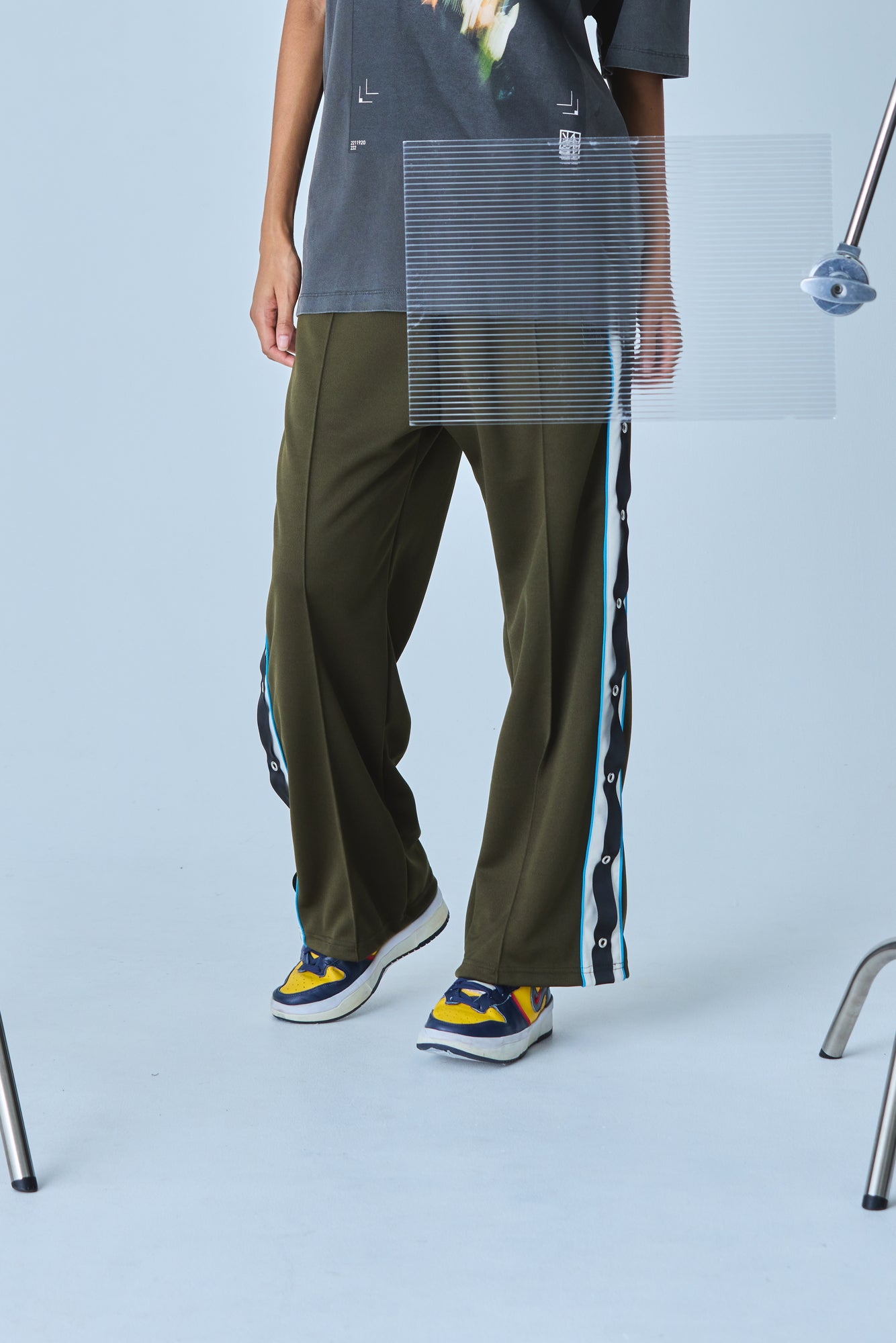 EYELET TRACK PANTS
