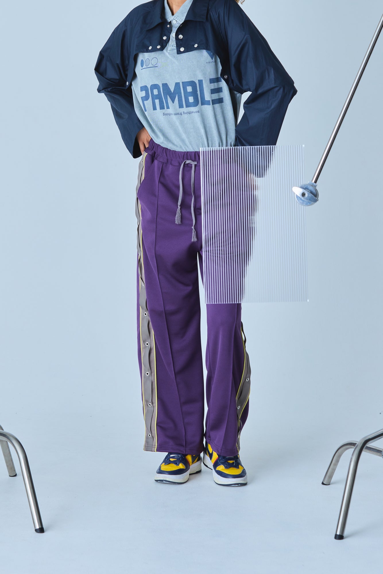 EYELET TRACK PANTS