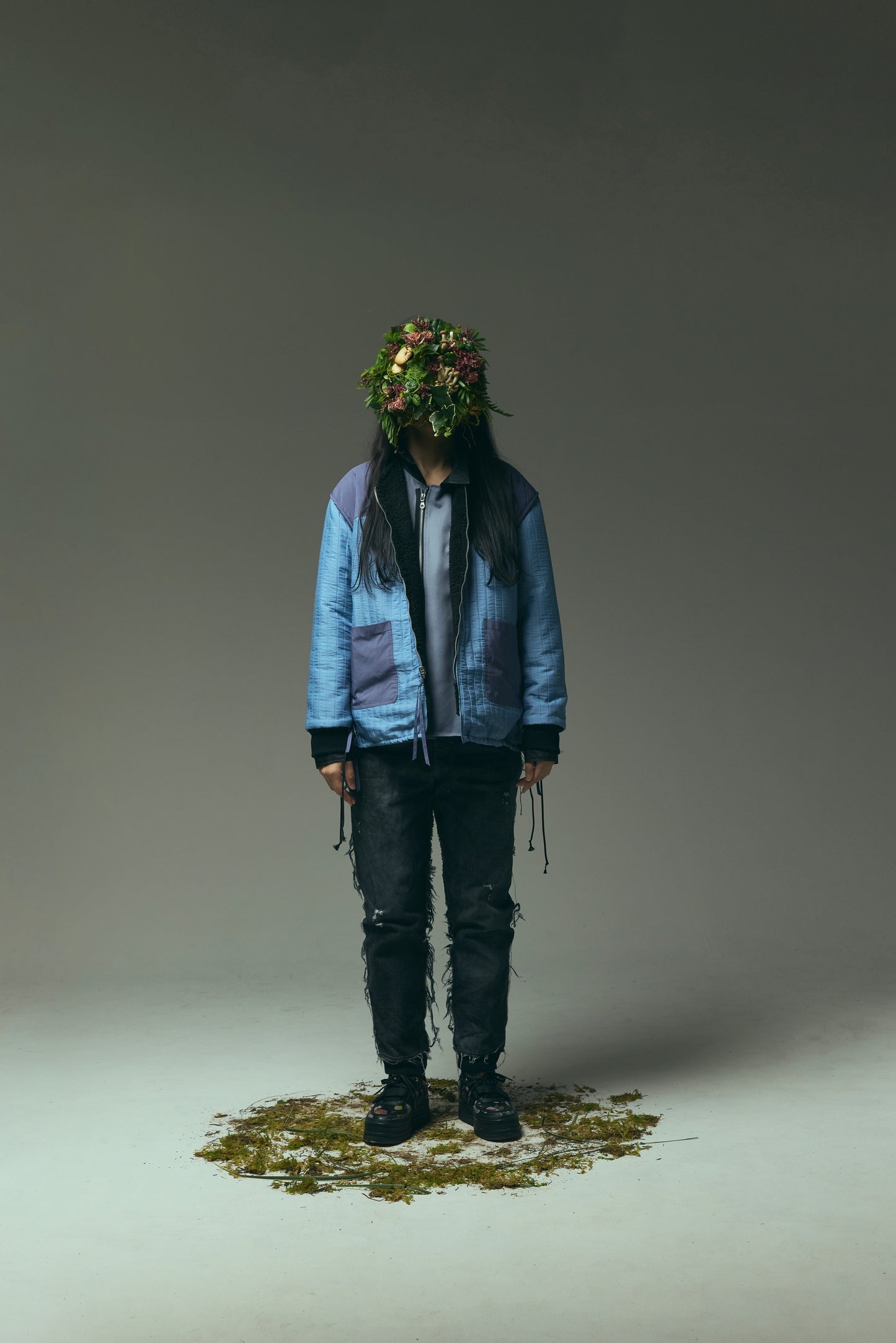 FLAP OP COLLAR ZIP SHIRT