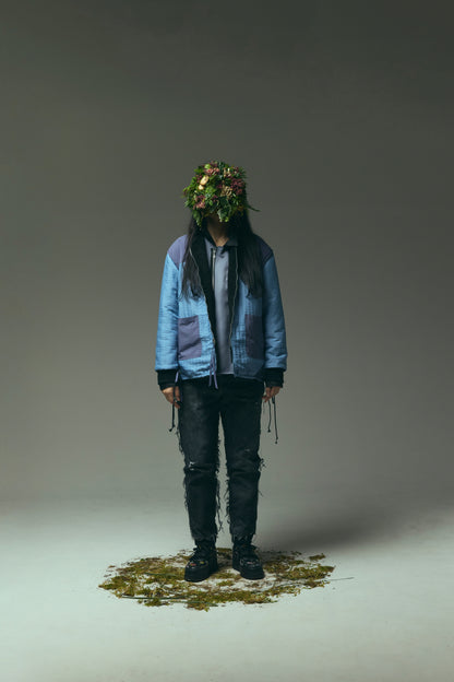 FLAP OP COLLAR ZIP SHIRT