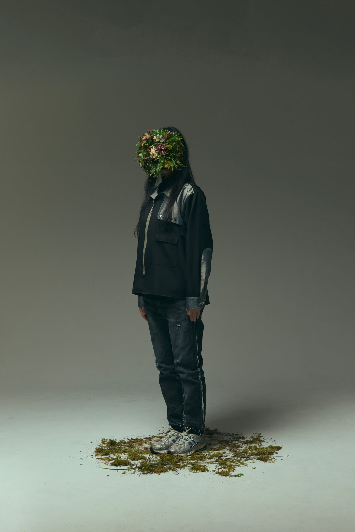 FLAP OP COLLAR ZIP SHIRT