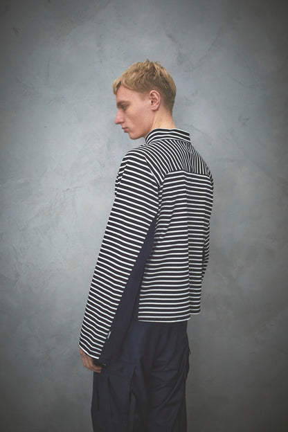 MOCK NECK STRIPE TOPS