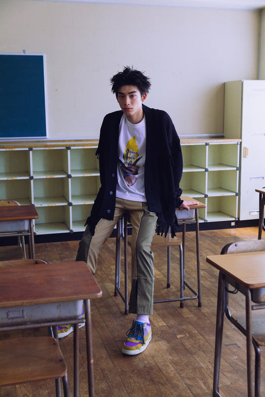 PANEL FRONT SLIT PANTS