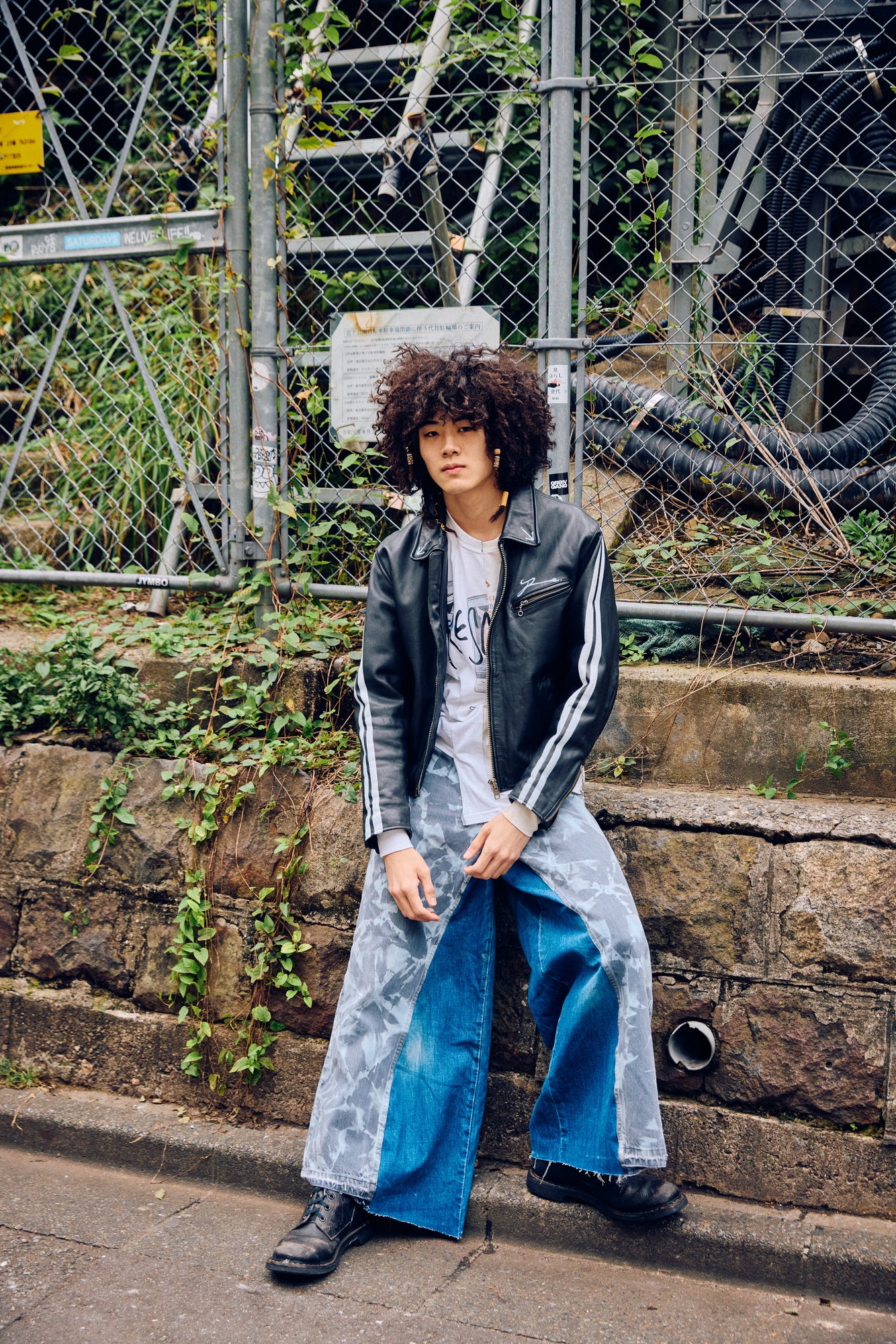 WIDE PANEL DENIM PANTS