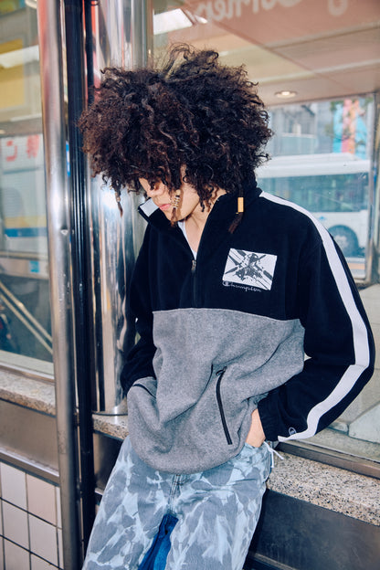 STRIPED PULLOVER FLEECE