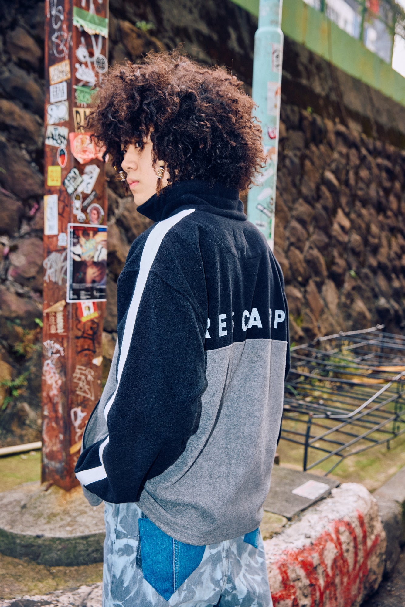 STRIPED PULLOVER FLEECE