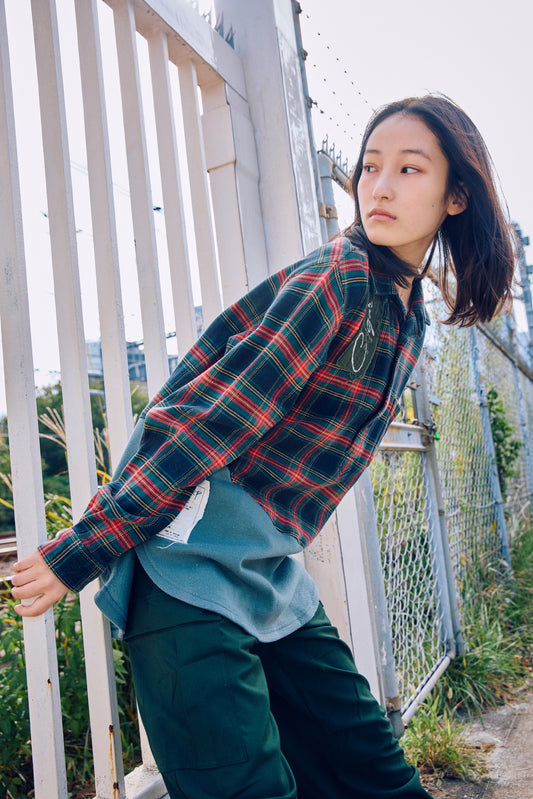 SWEAT-PANEL TUNIC SHIRT