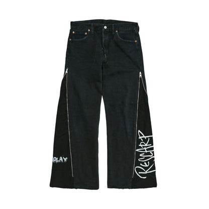 SIDE ZIP FLARE PANTS