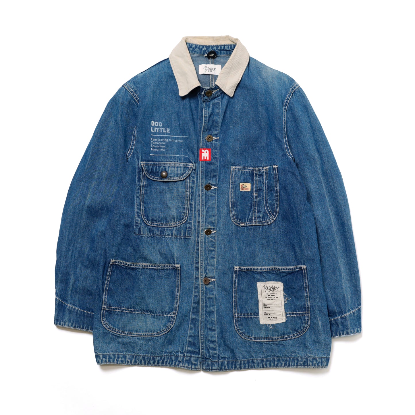 PATCH-PRINTED DENIM COVERALL
