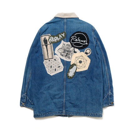 PATCH-PRINTED DENIM COVERALL