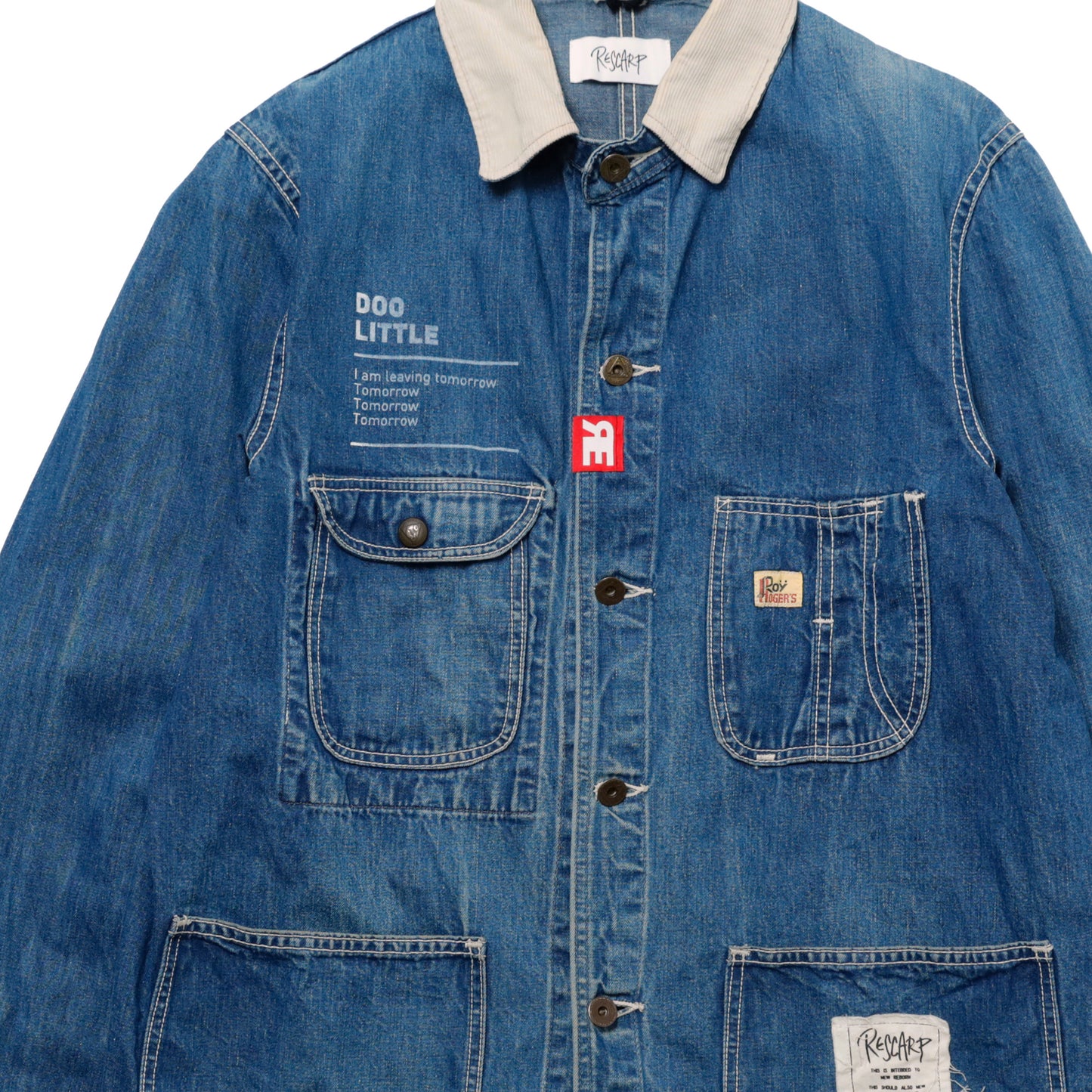 PATCH-PRINTED DENIM COVERALL