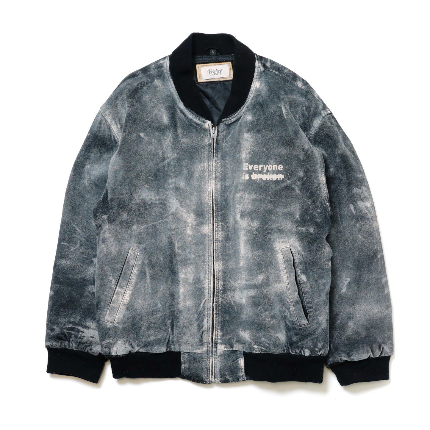 PAINTED LEATHER BLOUSON