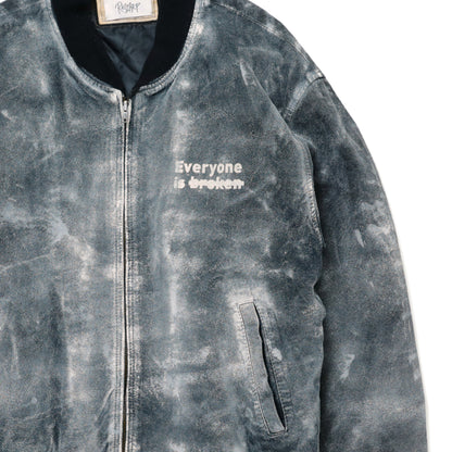 PAINTED LEATHER BLOUSON