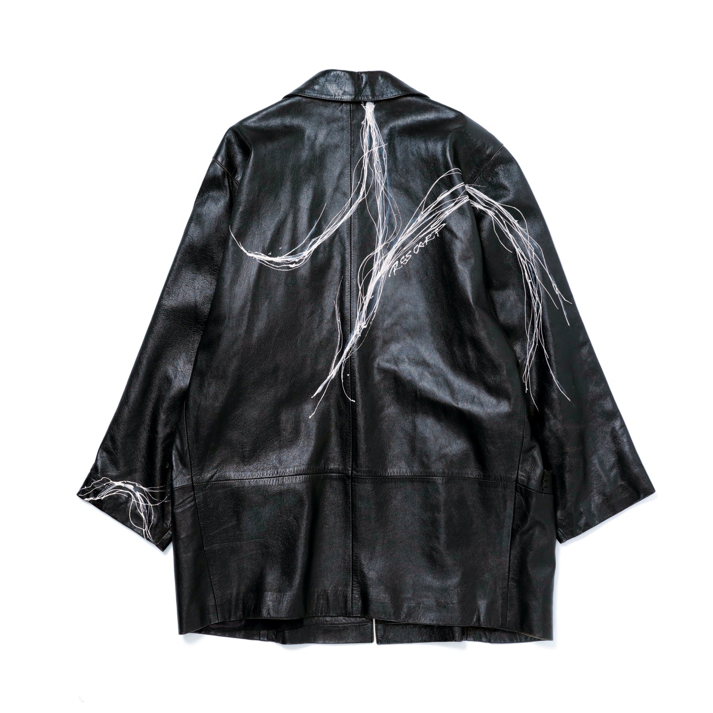HAIRLINE-PAINTED LEATHER JACKET