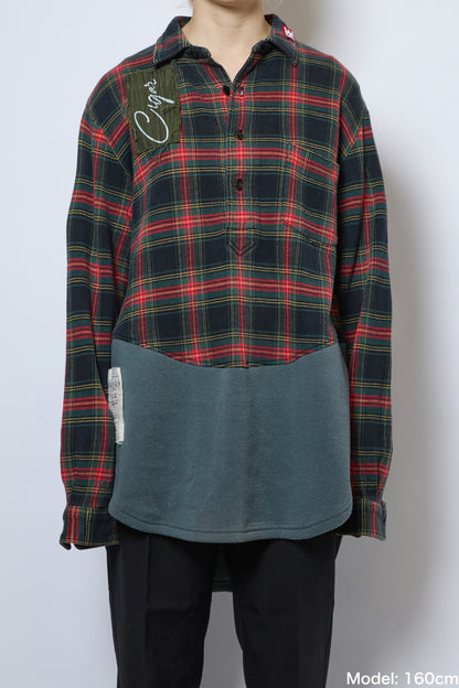 SWEAT-PANEL TUNIC SHIRT