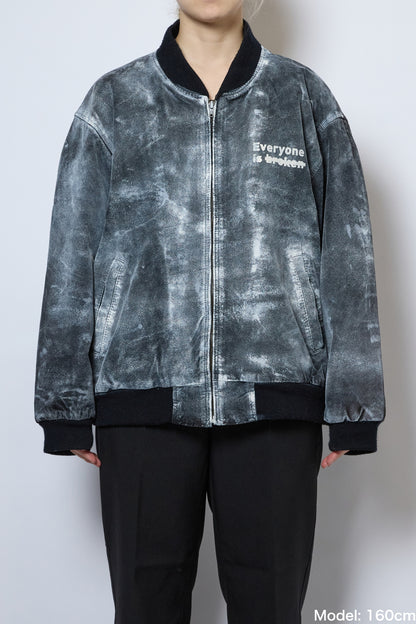 PAINTED LEATHER BLOUSON