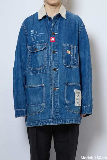 PATCH-PRINTED DENIM COVERALL