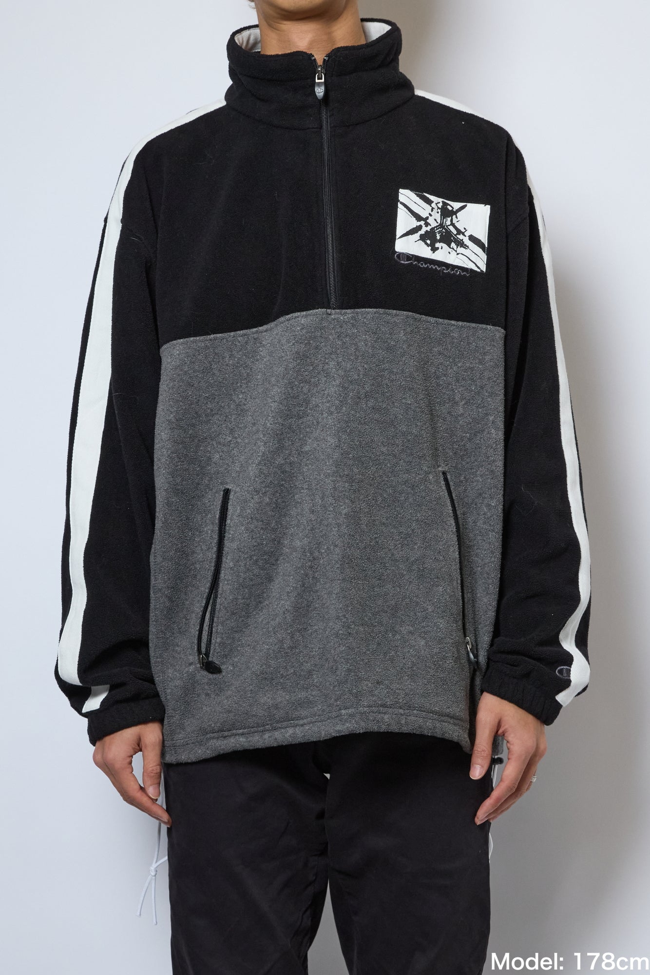 STRIPED PULLOVER FLEECE