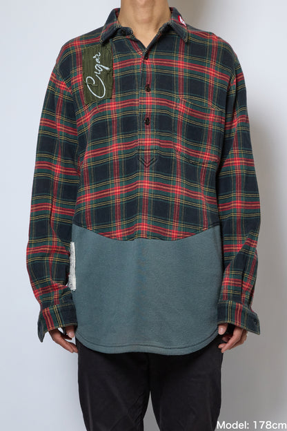 SWEAT-PANEL TUNIC SHIRT