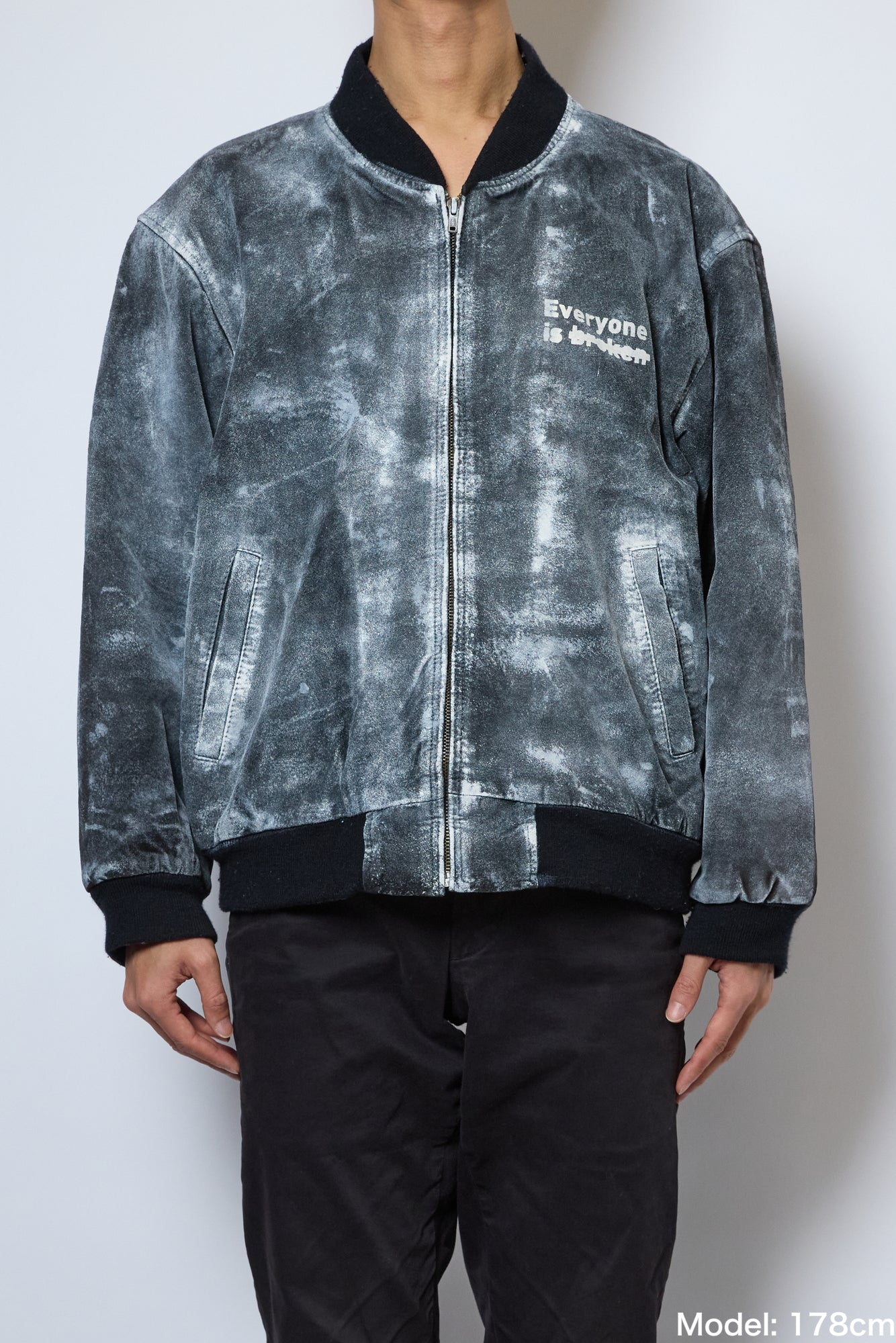 PAINTED LEATHER BLOUSON