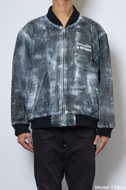 PAINTED LEATHER BLOUSON