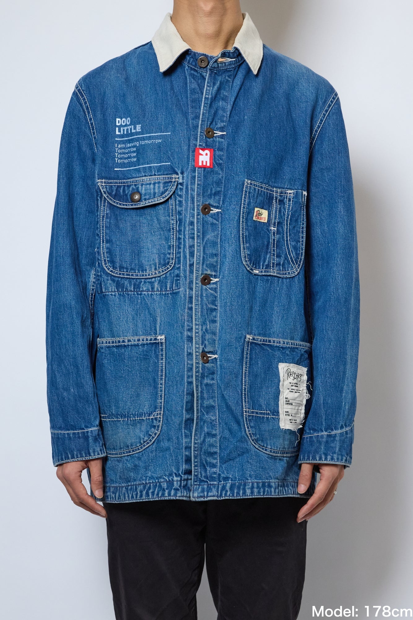 PATCH-PRINTED DENIM COVERALL