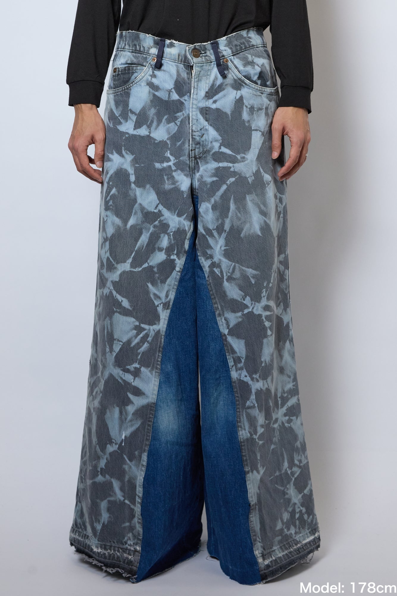 WIDE PANEL DENIM PANTS