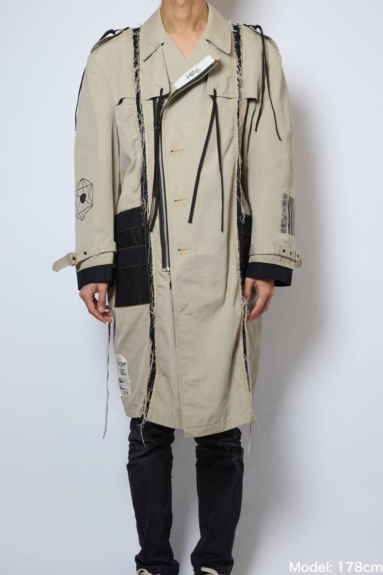 STRAP ZIP TRENCH COAT