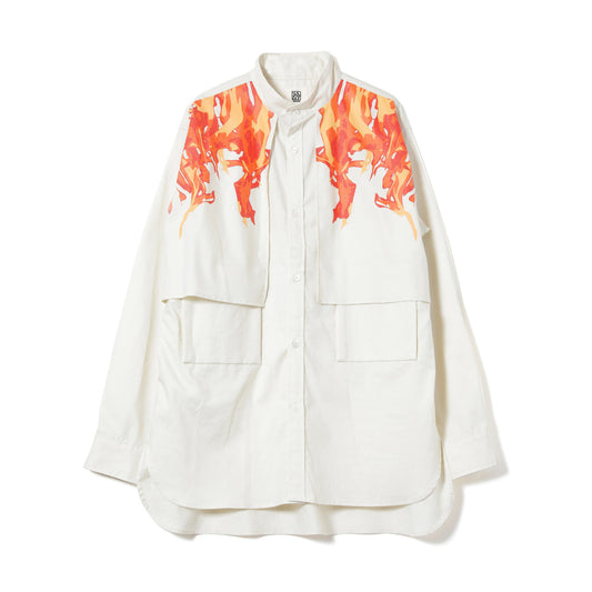 LAYER "FIRE" PRINT SHIRT