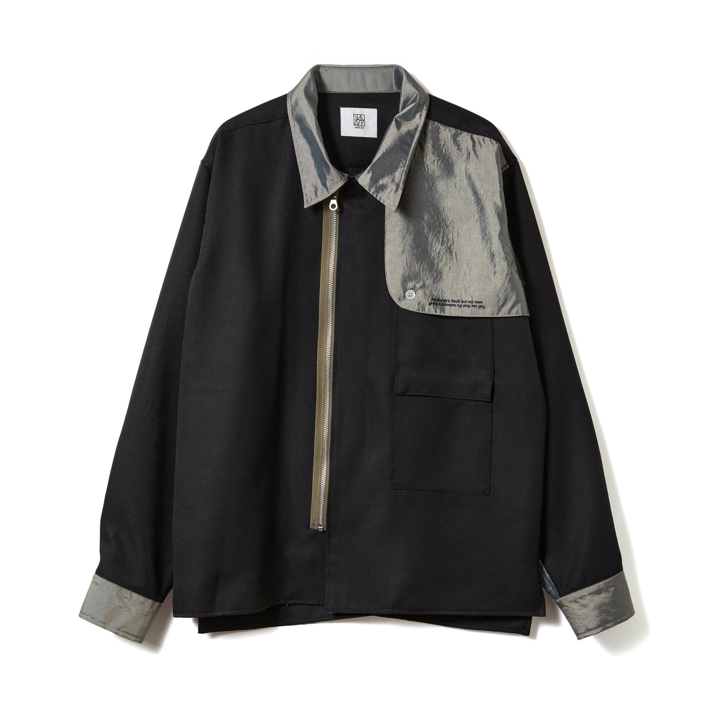 FLAP OP COLLAR ZIP SHIRT