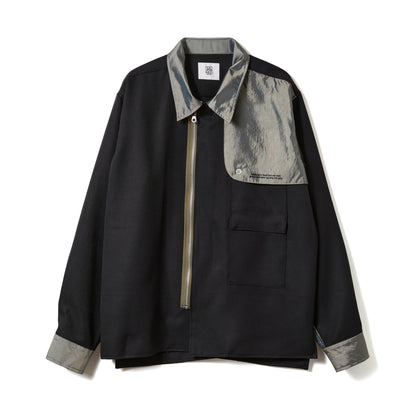 FLAP OP COLLAR ZIP SHIRT