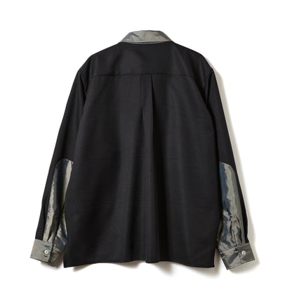 FLAP OP COLLAR ZIP SHIRT