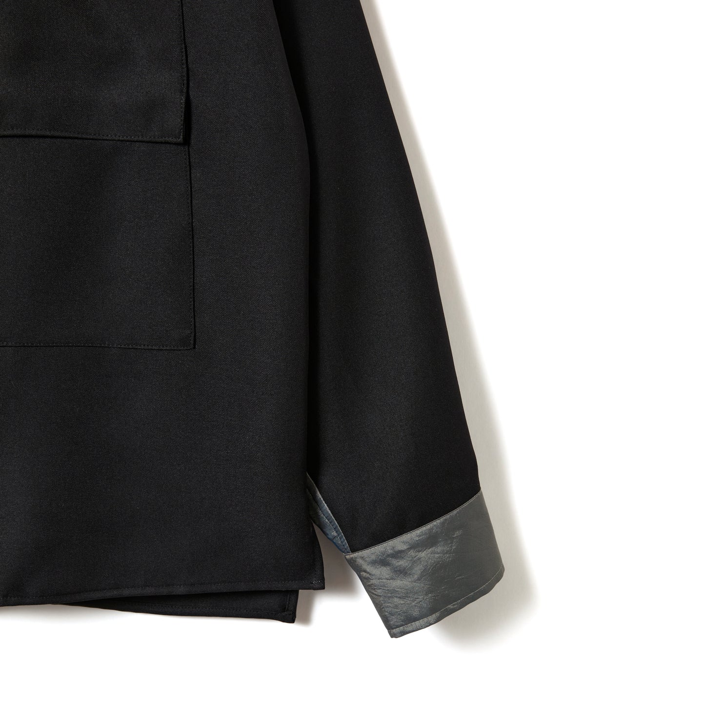 FLAP OP COLLAR ZIP SHIRT