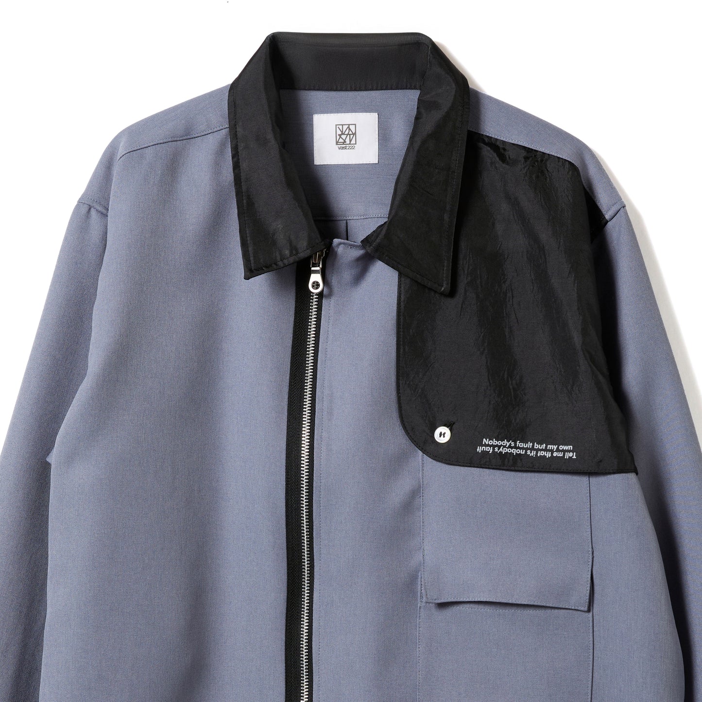 FLAP OP COLLAR ZIP SHIRT