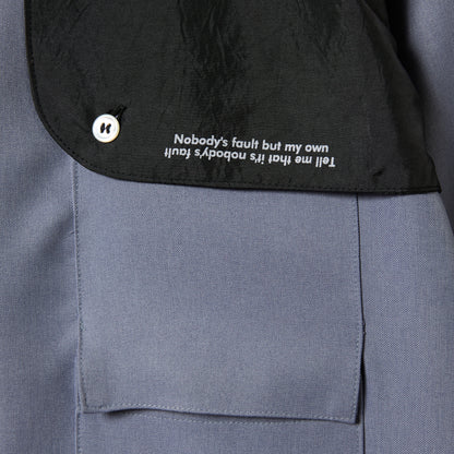 FLAP OP COLLAR ZIP SHIRT