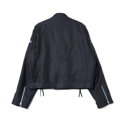 COTTON LINEN RIDERS JACKET