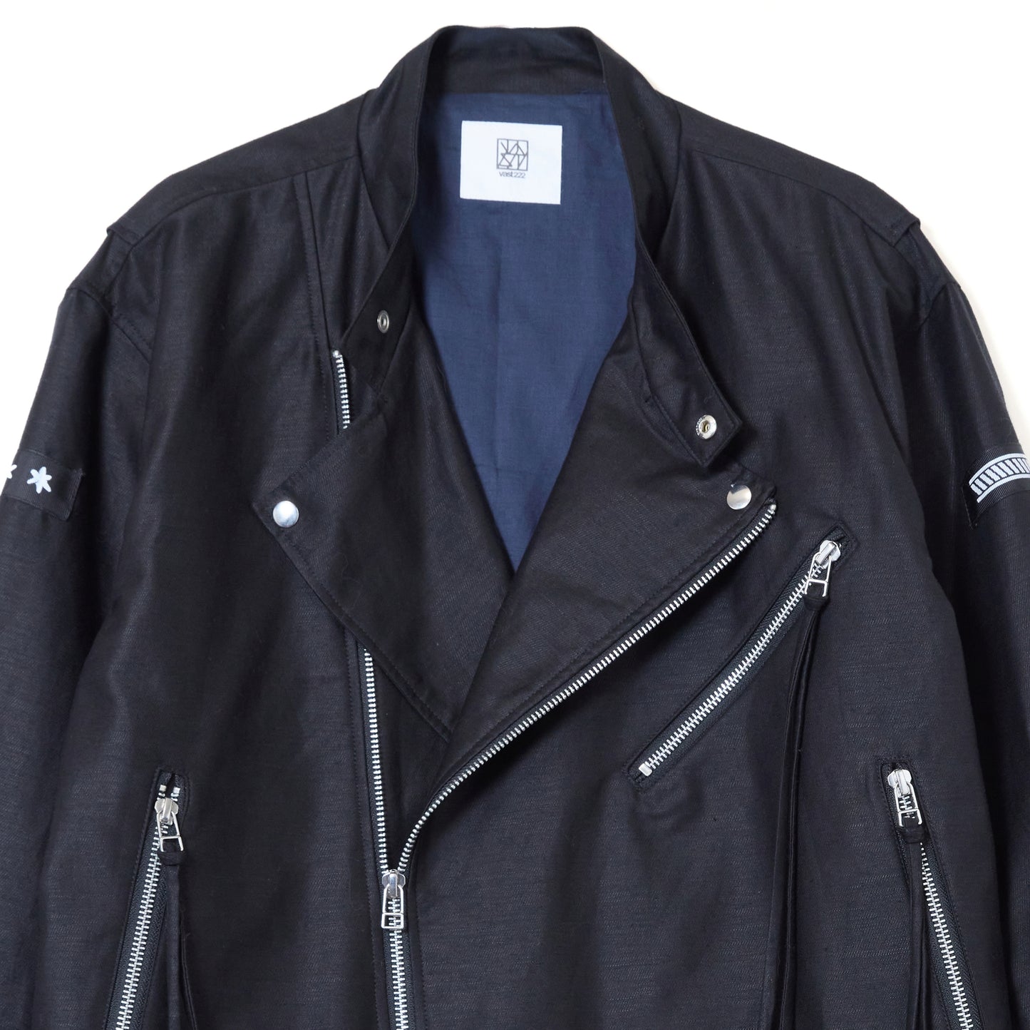 COTTON LINEN RIDERS JACKET