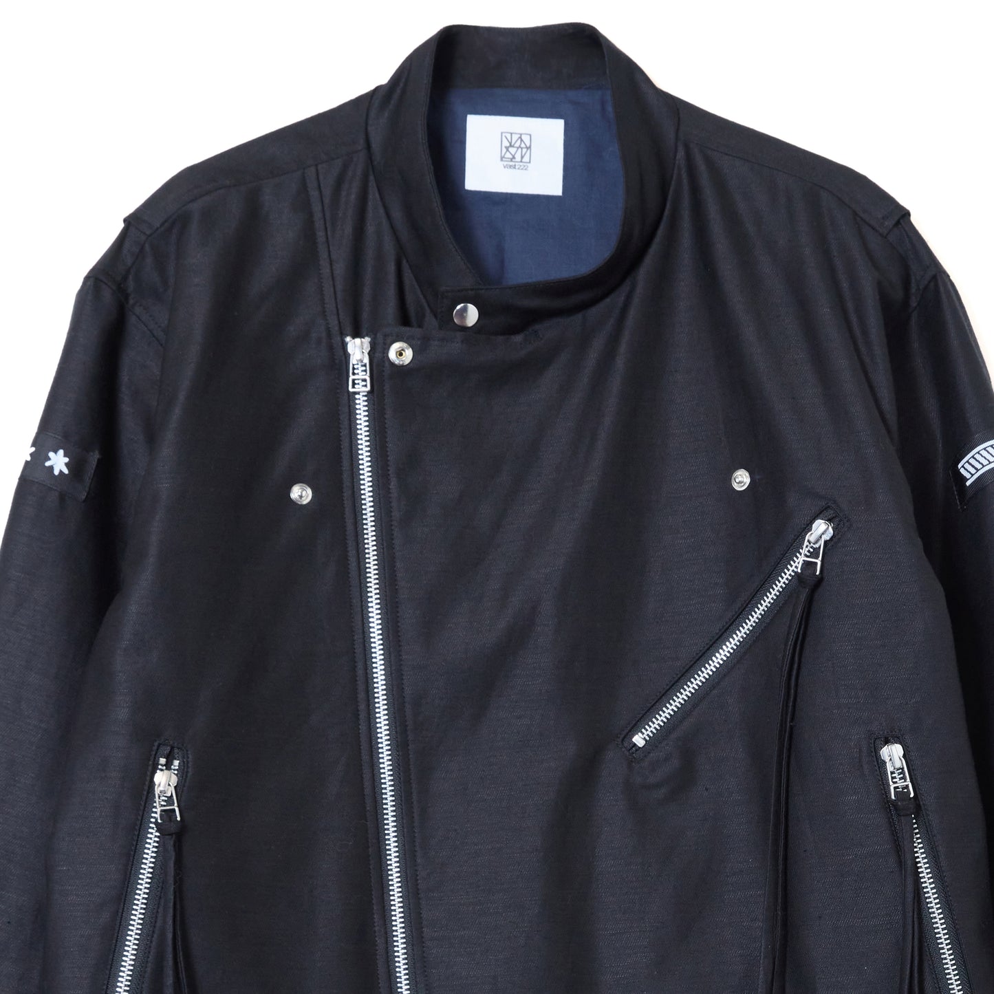 COTTON LINEN RIDERS JACKET