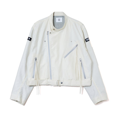 COTTON LINEN RIDERS JACKET