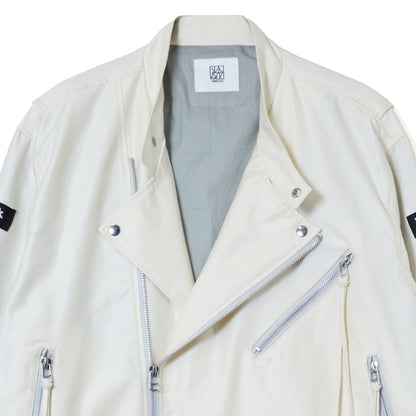 COTTON LINEN RIDERS JACKET