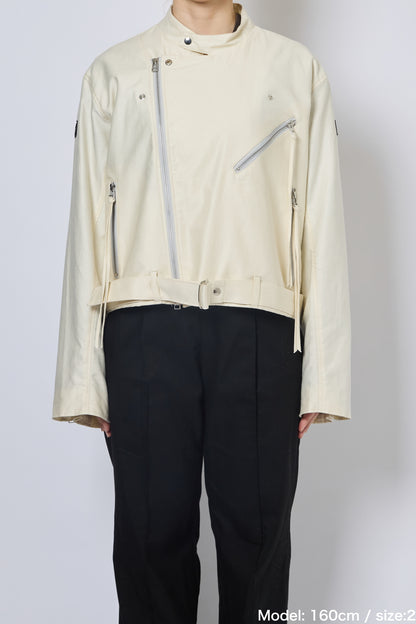 COTTON LINEN RIDERS JACKET