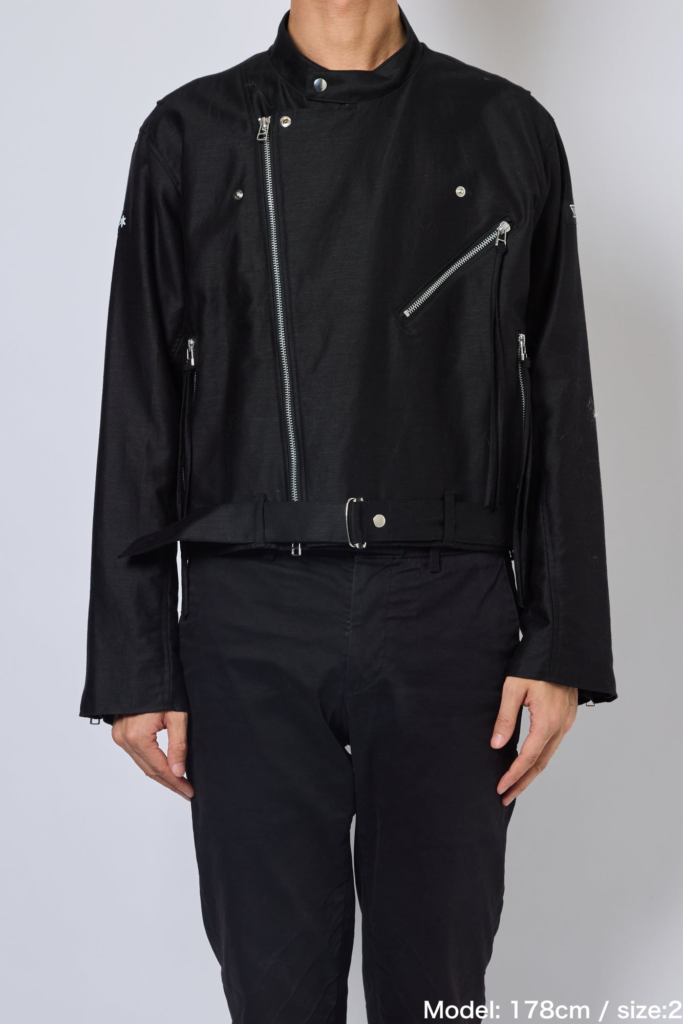 COTTON LINEN RIDERS JACKET