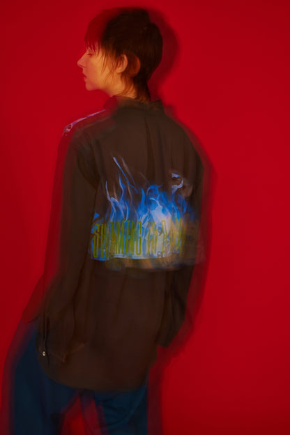 LAYER "FIRE" PRINT SHIRT